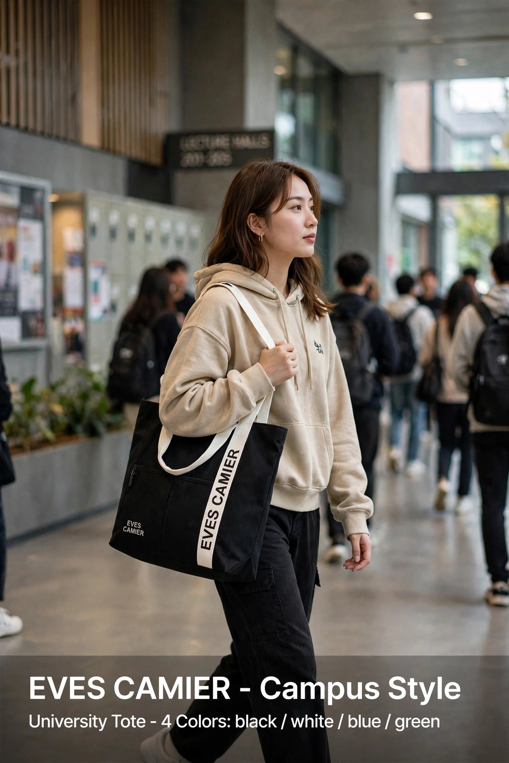 Perfect for Car & Commute
EVES CAMIER - Spacious & Stylish
Size: 27.5x27.5x11cm - Fits everything for commute
Water Resistant Nylon - Ideal for car, university, work
