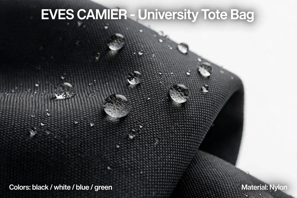 Perfect for Car & Commute
EVES CAMIER - Spacious & Stylish
Size: 27.5x27.5x11cm - Fits everything for commute
Water Resistant Nylon - Ideal for car, university, work