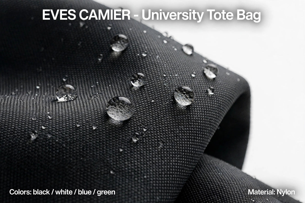 Perfect for Car & Commute
EVES CAMIER - Spacious & Stylish
Size: 27.5x27.5x11cm - Fits everything for commute
Water Resistant Nylon - Ideal for car, university, work