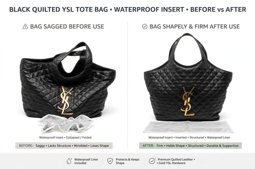 Bag for reference only. Selling insert only. Not affiliated with the referenced brand.
Compatible with Saint Laurent ICARE Maxi Shopping Bag
Size: 30x13x17cm - True snug fit