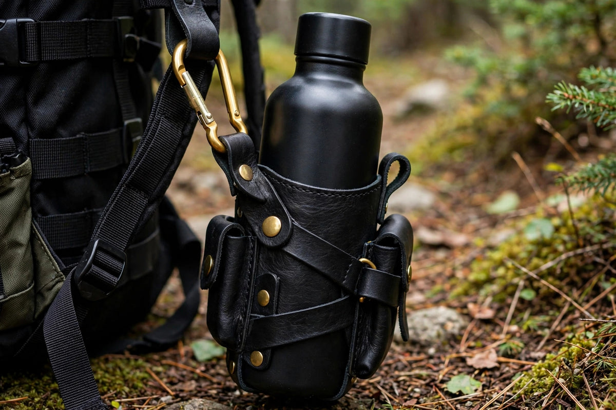 Travel Hat Clip Holder

Never lose your hat again! Securely clip your hat, cap, mask or gloves to any bag, backpack or suitcase.

- Material: Premium Faux Leather + Metal Clasp
- Windproof double-layer design
- Fits: Bags, backpacks.